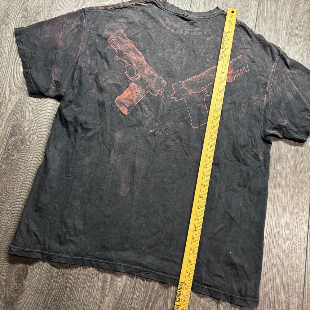 Vintage Bullet For My Valentine Band Shirt Mens XL Skull Guns Bleach Wash Black - Picture 7 of 9